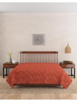 Fabindia - Rust Chaman Hand Woven Cotton Bed Cover