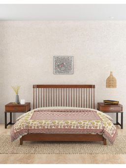 Fabindia - Pink Kumud Printed Cotton Quilt