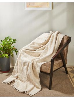Fabindia - Natural Noor Embroidered Cotton Throw