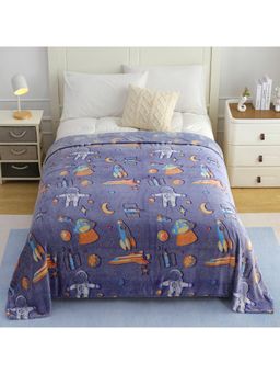 Story@Home - 300 GSM Kids Single Blanket - Space Purple