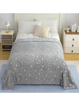 Story@Home - 300 GSM Kids Single Blanket - Star Grey