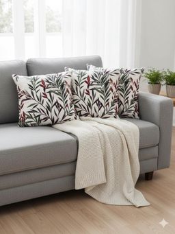 Izaafa - Maximalist Tropical Textural Accent Decorative Cushion Covers (18x18 Inches) (Pack of 3)