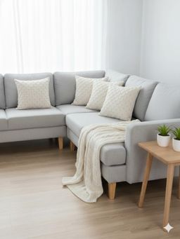 Izaafa - Minimalist Diamond Grid Throw Decorative Cushion Covers (18x18 Inches) (Pack of 4)