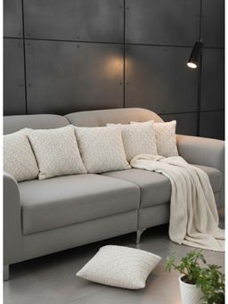 Izaafa - Minimalist Diamond Grid Throw Decorative Cushion Covers (18x18 Inches) (Pack of 6)