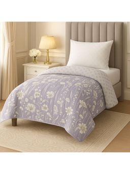 Signature - Super Soft Single Bed All Weather AC Comforter - Purple