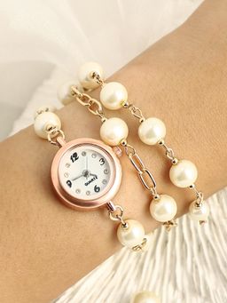 Haute Sauce - Women's The Snowball Round Watch - Pearl White - AW25_HSWC1437 (Medium)