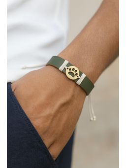 Tann Trim - Olive Paw Vegan Leather Band Bracelets