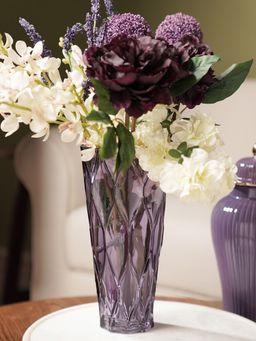 Pure Home + Living - Purple Trellis Glass Vase (M)