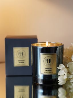 Pure Home + Living - Midnight Jasmine Scented Wax Filled Jar Candle - Blue
