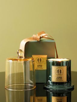 Pure Home + Living - Jasmine Garland Bell Jar Candle - Green