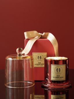 Pure Home + Living - Rose & Summer Berry Bell Jar Candle - Red