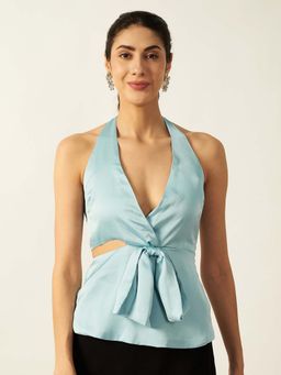 HOUSE OF SAL - Satin Top - Black