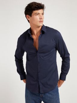 Guess - Blue Solid Shirt