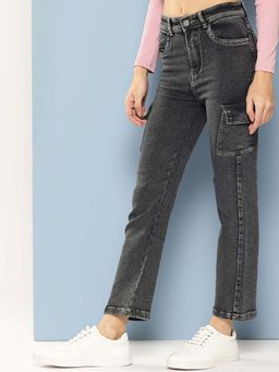 Aarika - Girls Black Solid Denim Jeans
