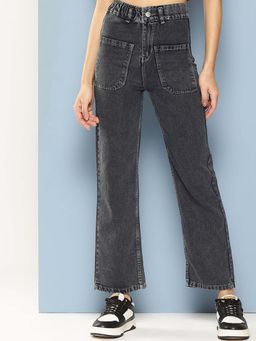 Aarika - Girls Black Solid Denim Jeans