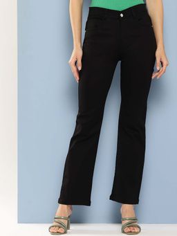Aarika - Girls Black Solid Denim Jeans