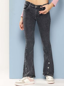 Aarika - Girls Black Solid Denim Jeans