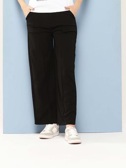Aarika - Girls Black Solid Nylon Trouser