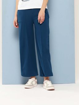 Aarika - Girls Blue Solid Nylon Trouser