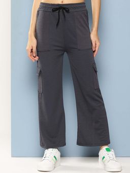 Aarika - Girls Grey Textured Nylon Cargo