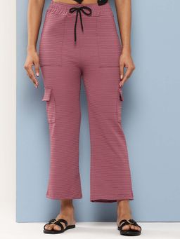 Aarika - Girls Pink Textured Nylon Cargo