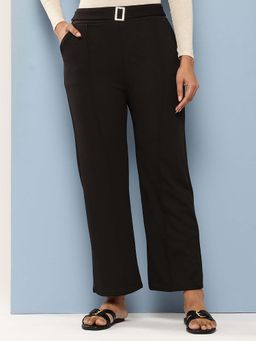 Aarika - Girls Black Solid Nylon Trouser