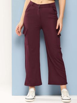 Aarika - Girls Wine Solid Nylon Cargo