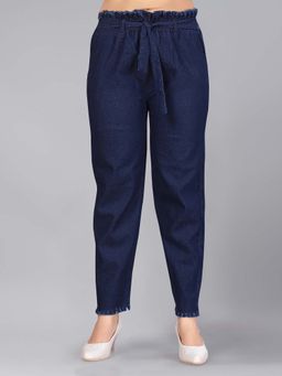 Aarika - Girls Navy Blue Denim Jeans