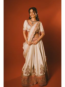 Sheetal Batra - Nabha Natesh Ivory Lehenga and Blouse with Dupatta