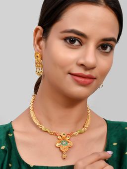 Silvermerc Designs - Gold Plated Jadau Jewellery (Set of 2)