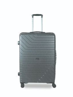 CARRIALL - Groove Polypropylene (65 Cm) Grey Check-in Trolley Bag with 8 Wheels