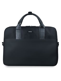 CARRIALL - Jet Black Mac Messenger Bag (S)