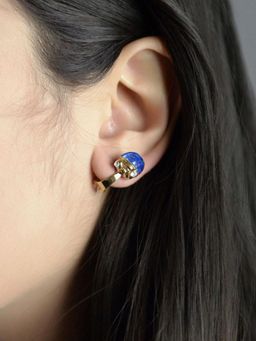 Isharya - Blue Serpent Orb Lapis Ear Cuffs
