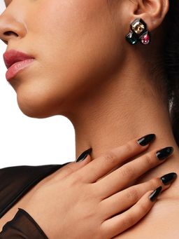 Isharya - Multi-Color Banger Trio Studs Earrings