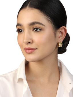 Isharya - White Lumen Chubby Hoops Earrings