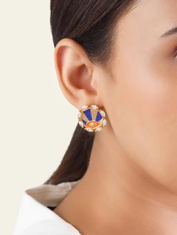 Isharya - White Retro Eye Earrings