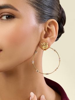 Isharya - White Lunara Double The Fun Drop Earrings
