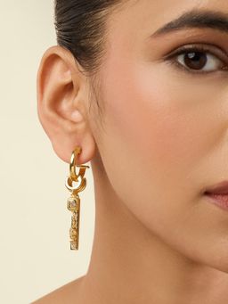 Isharya - White Nova Charm Drop Earrings