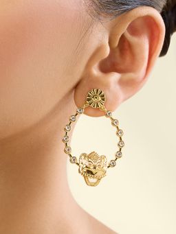 Isharya - Gold Yali Door Knocker Earrings