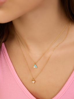 Isharya - White Triangles Necklace