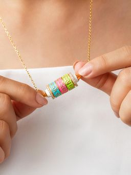 Isharya - White Rotating Mantra Necklace