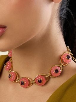 Isharya - Purple Rosac Enchantment Collar Necklace
