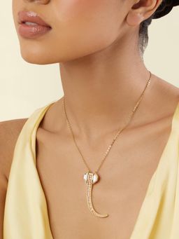 Isharya - White Radiant Ganesha Necklace