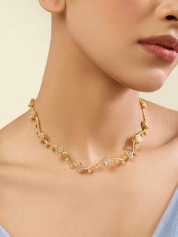 Isharya - White Neraya Wavy Necklace