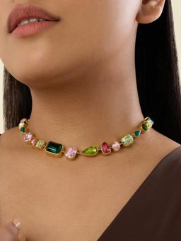 Isharya - Multi-Color Radiara Choker Necklace