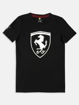 Puma - Ferrari Race Big Shield Boys Black T-shirts