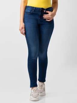 Spykar - Women Dark Blue Lycra Skinny Fit Regular Length Jeans (adora)