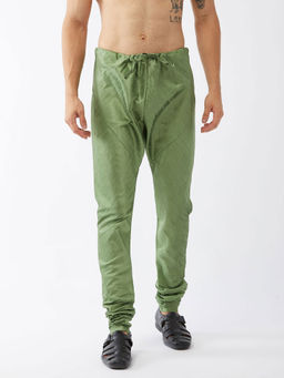Vastramay - Men's Light Green Silk Blend Pyjama