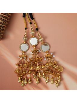 Ruby Raang Studio - Stones with Mirror Work Parandi