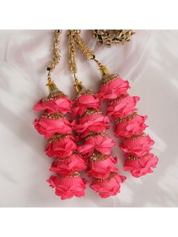 Ruby Raang Studio - Hot Pinkand Floral Parandi